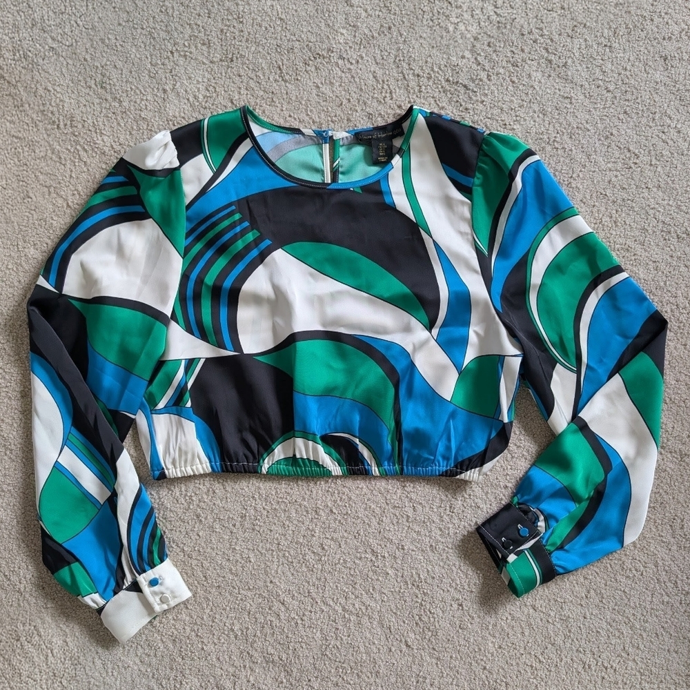 House Of Harlow 1960 Satin Crop Top Size Large